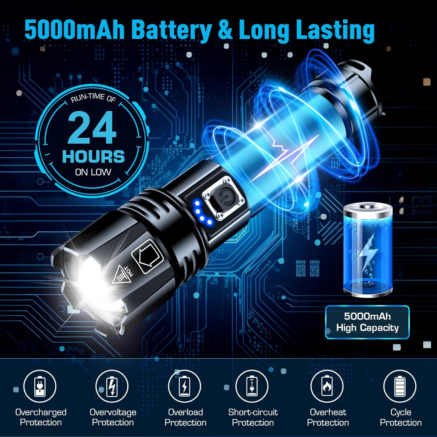 Tactical Waterproof X7 Flashlight